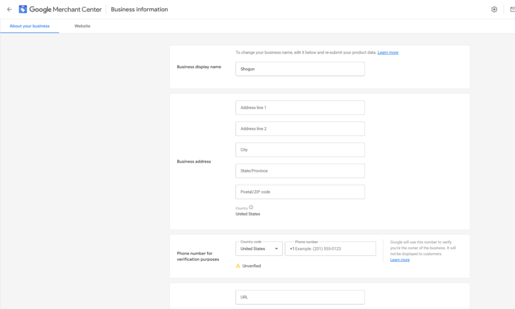 google about your business bigcommerce and google shopping
