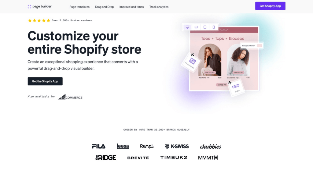 shogun page builder multiple shopify stores