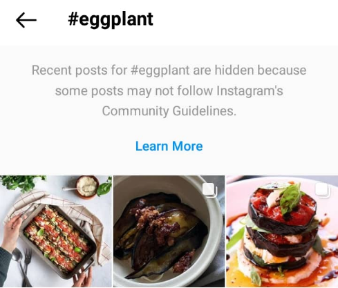 eggplant hashtag banned instagram hashtags