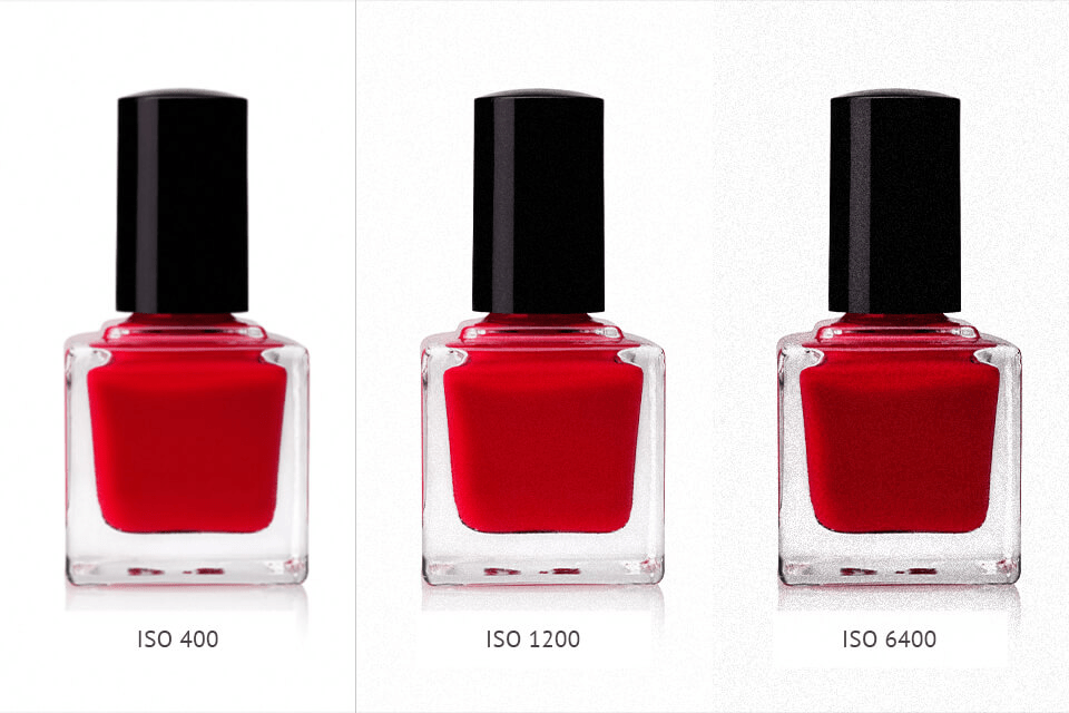 ISO differences nail polish ecommerce photography