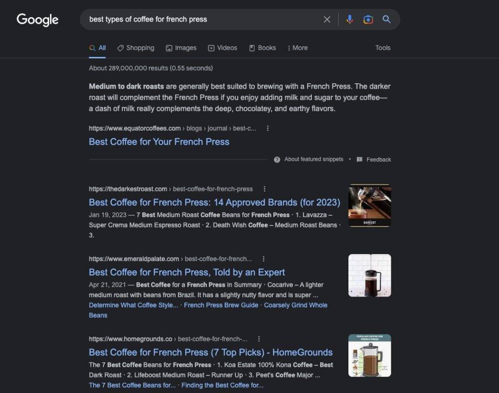 best types of coffee search shopify blog examples