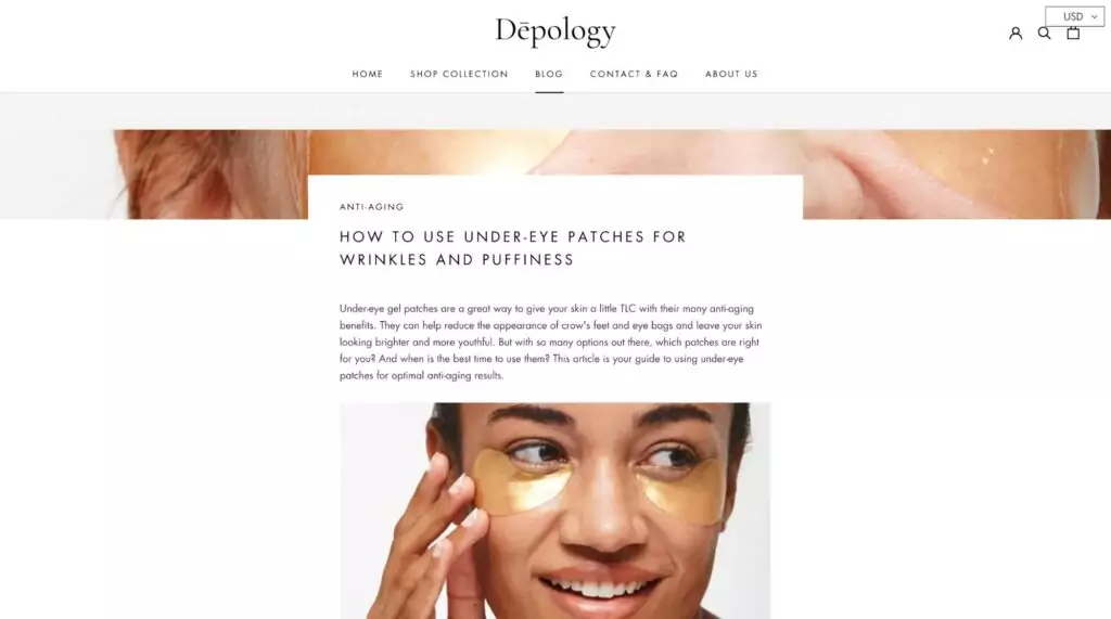 depology blog post shopify blog examples