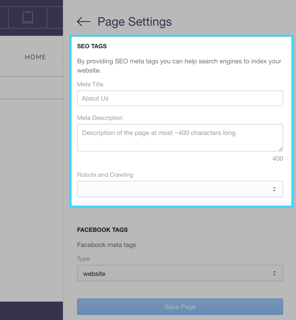 shogun page builder page settings landing pages in shopify