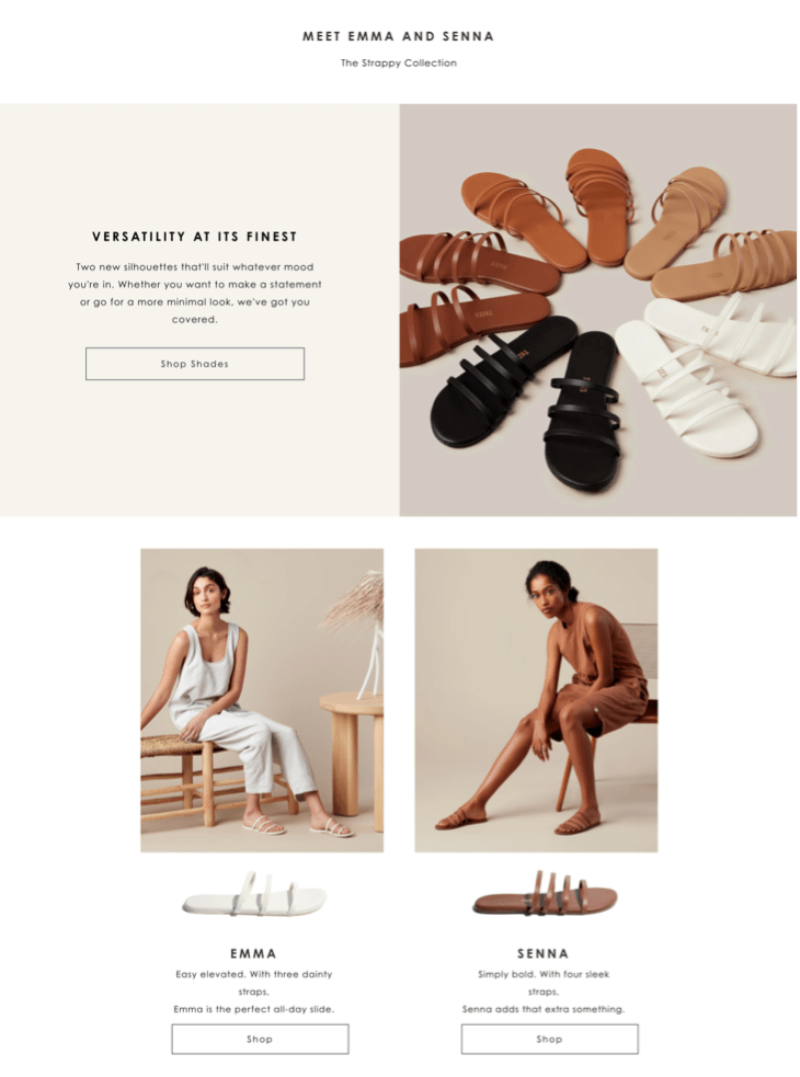 tkees full ecommerce landing page examples