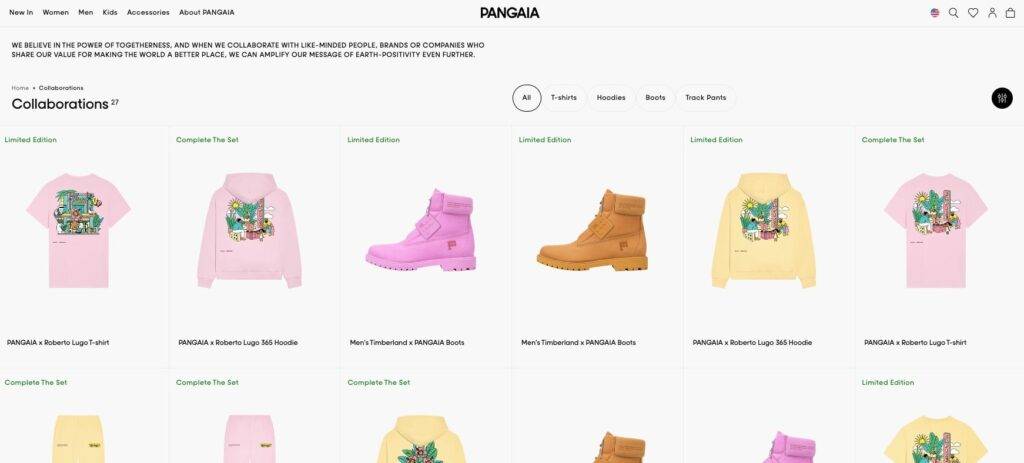 Collaborations Pangaia how to add a page to shopify