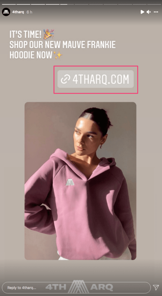 larq instagram story link ecommerce conversion rate
