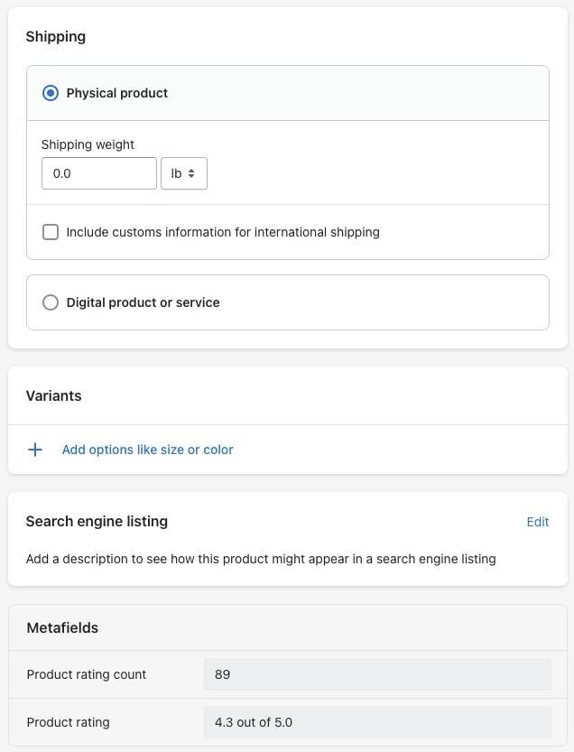 shopify product shipping variants seo how to add a page to shopify