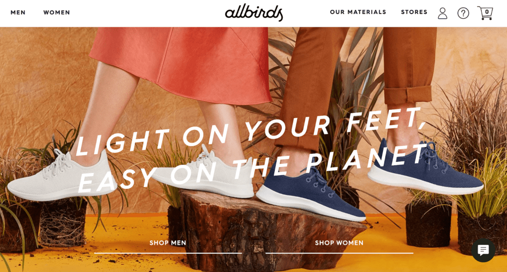 Allbirds.com screenshot