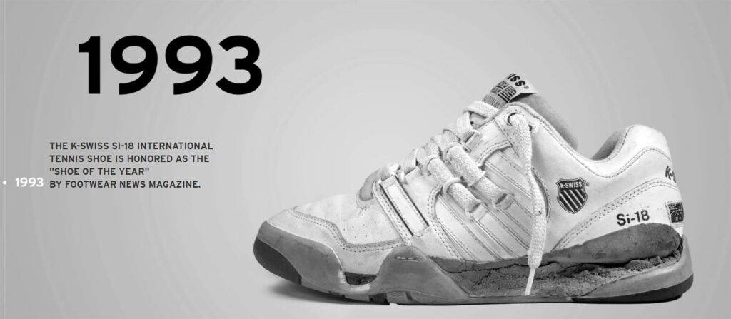 kswiss 1993 about us page examples