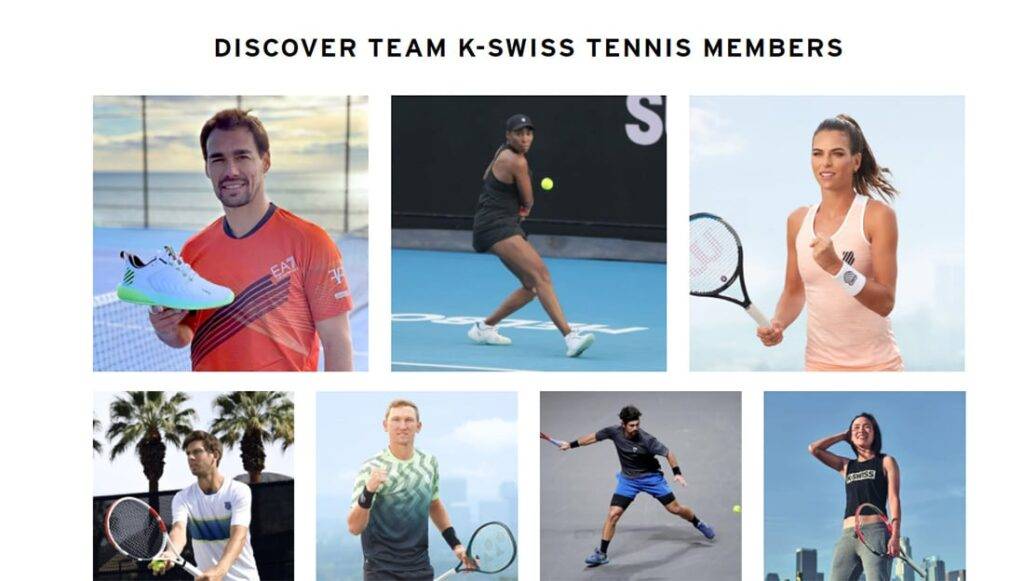 kswiss tennis members about us page examples