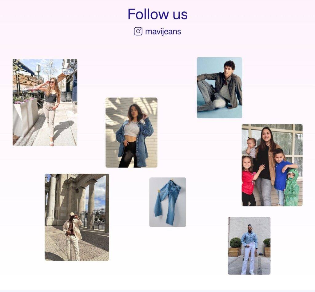 mavi jeans follow us about us page examples