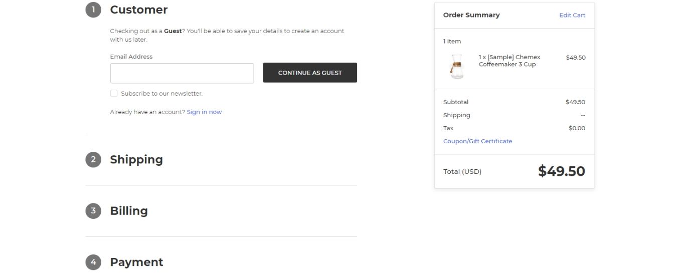 BigCommerce One-Page Checkout