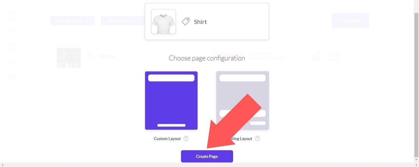 Select “Create Page”