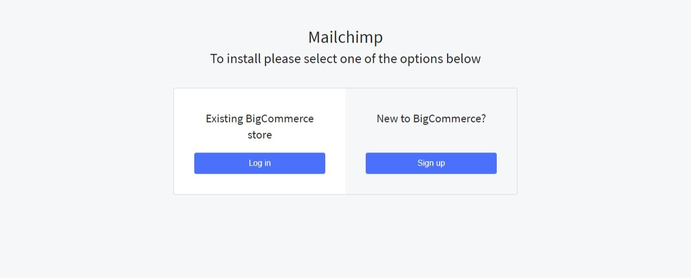 Select “Log In” and enter your BigCommerce login credentials again