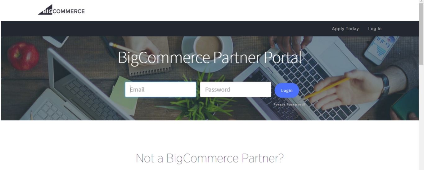 Sign in to the BigCommerce Partner Portal