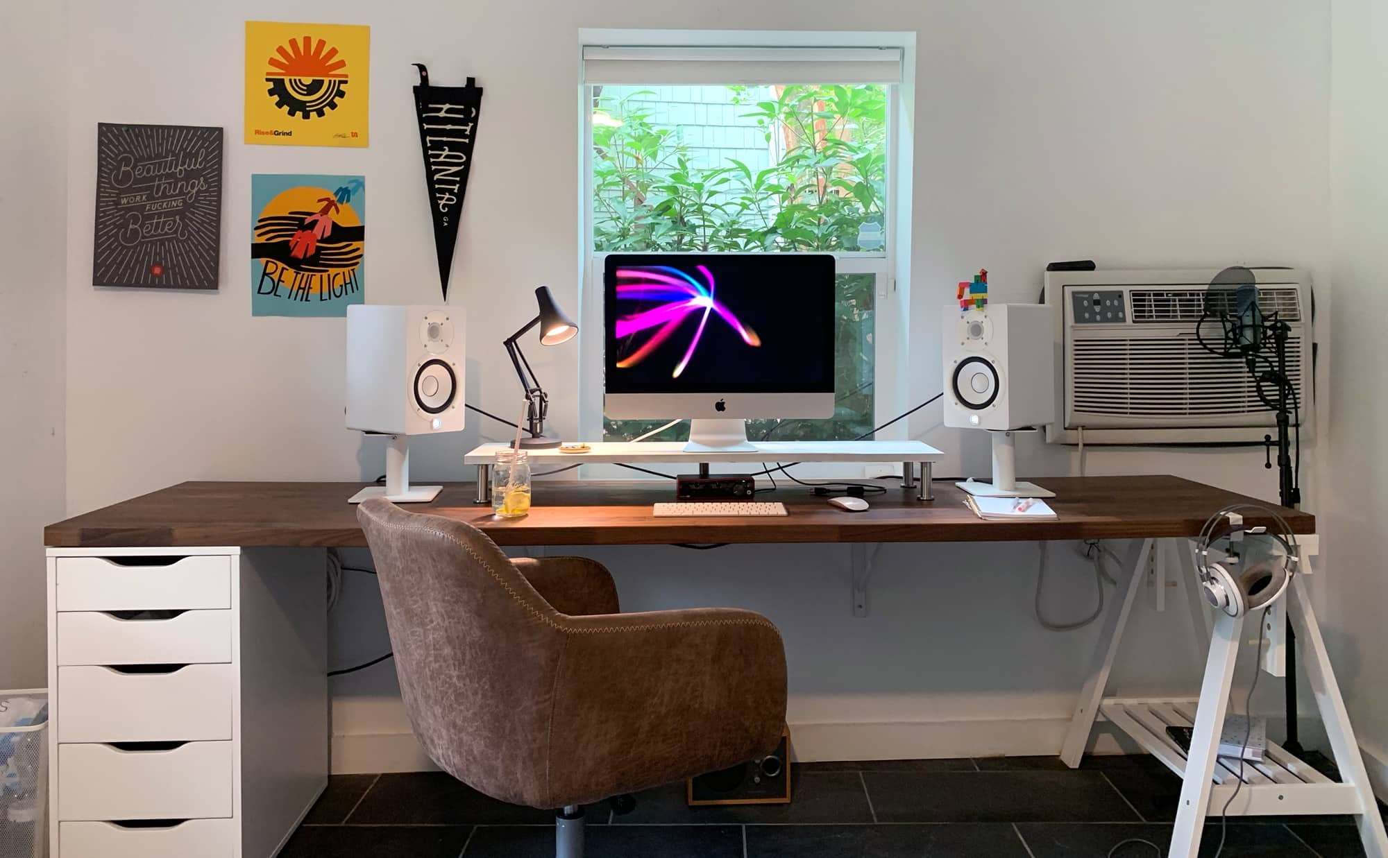 at-home desk and office setup