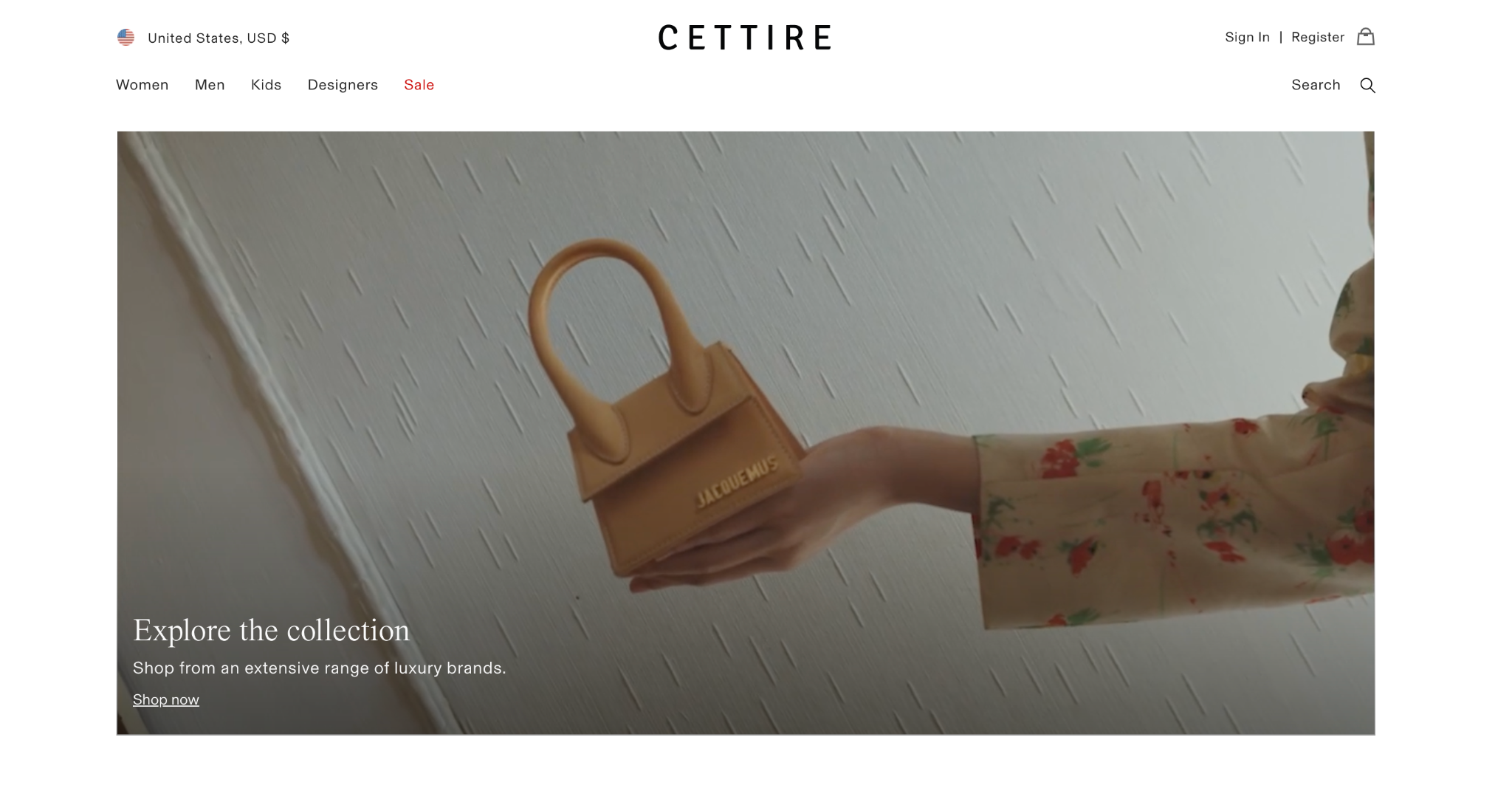 cettire collections page