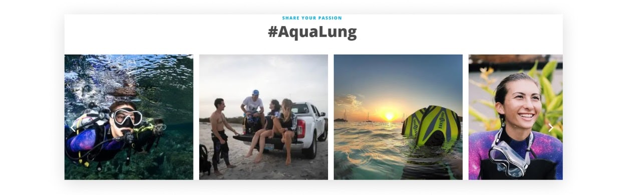aqualung aquaflex 5mm wetsuit product page social media section