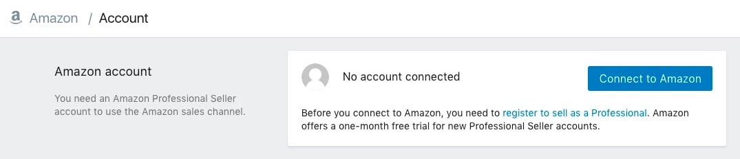 shopify connect to amazon account