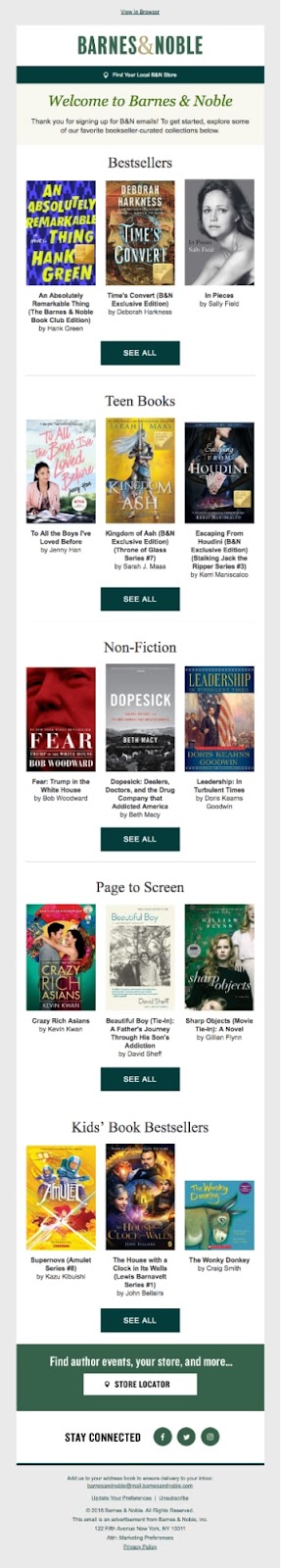 barnes noble product recommendation email