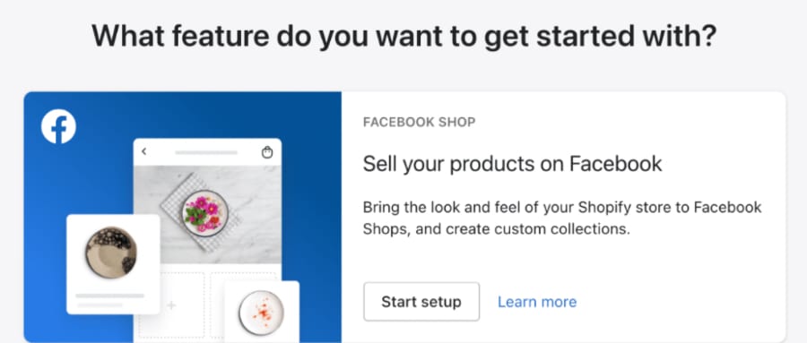 facebook sales channel start setup
