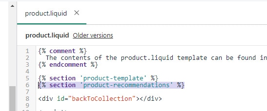 product-recommendations liquid code