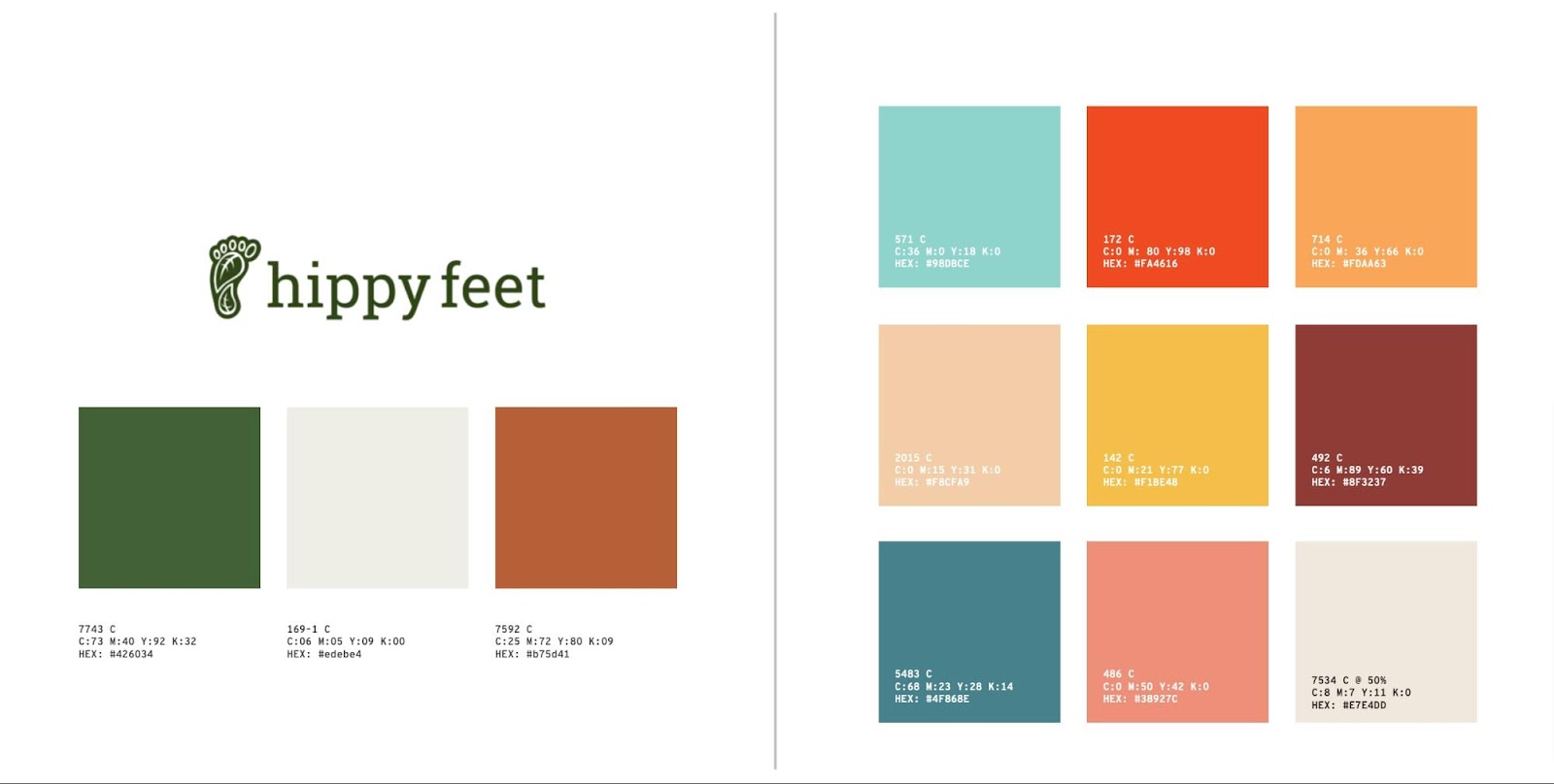 hippy feet style guide colors