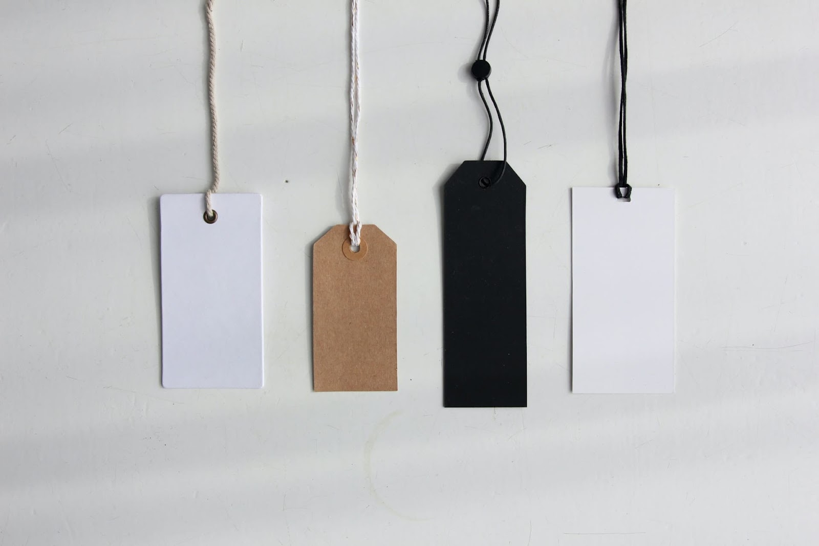 product price tags four examples