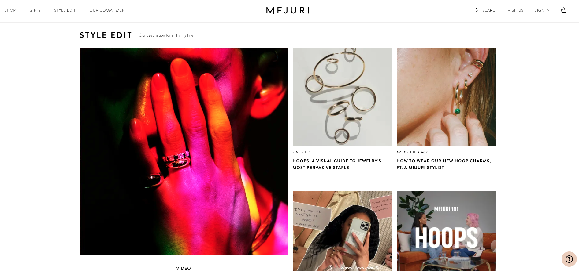 Mejuri Style Edit page