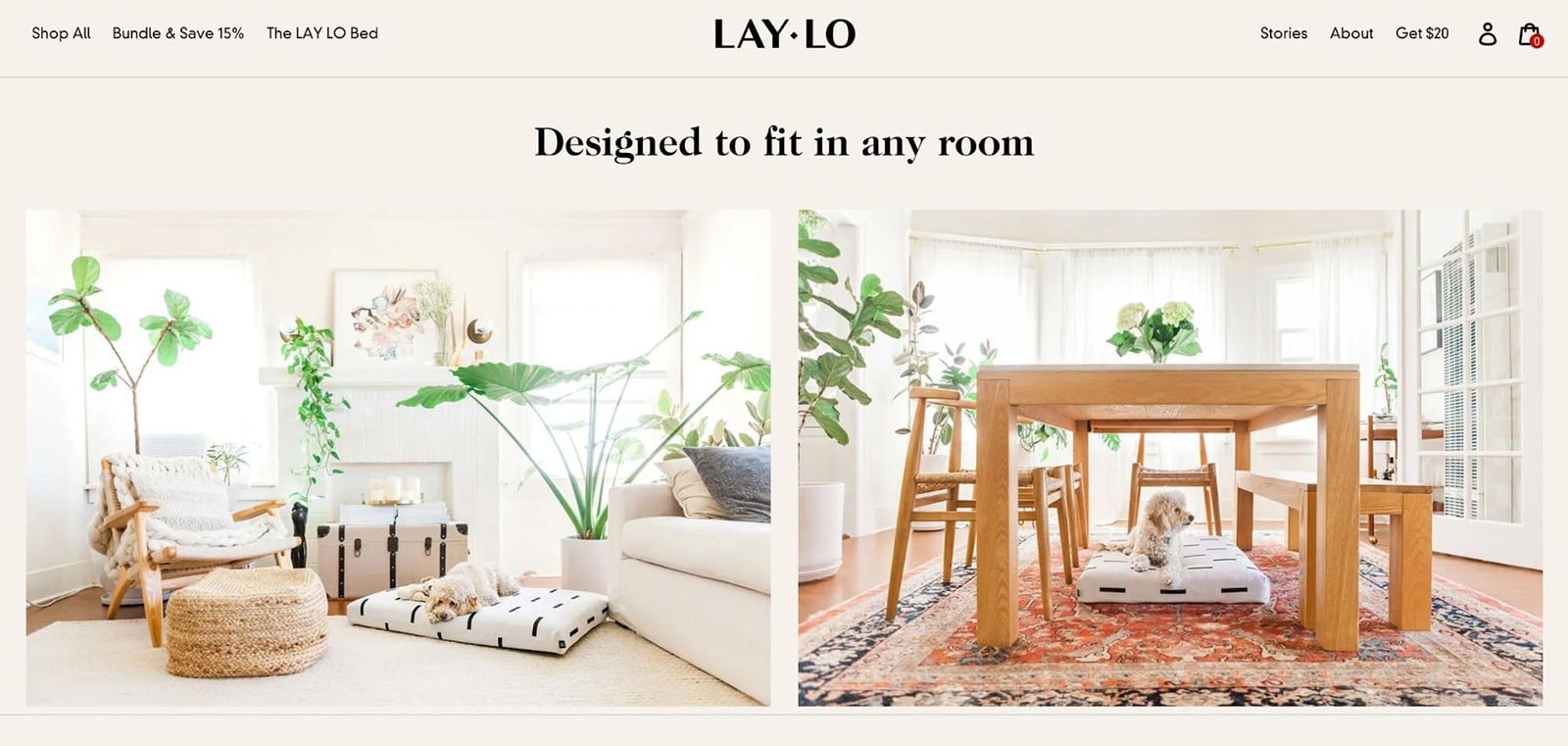 lay lo dog beds product photos natural setting