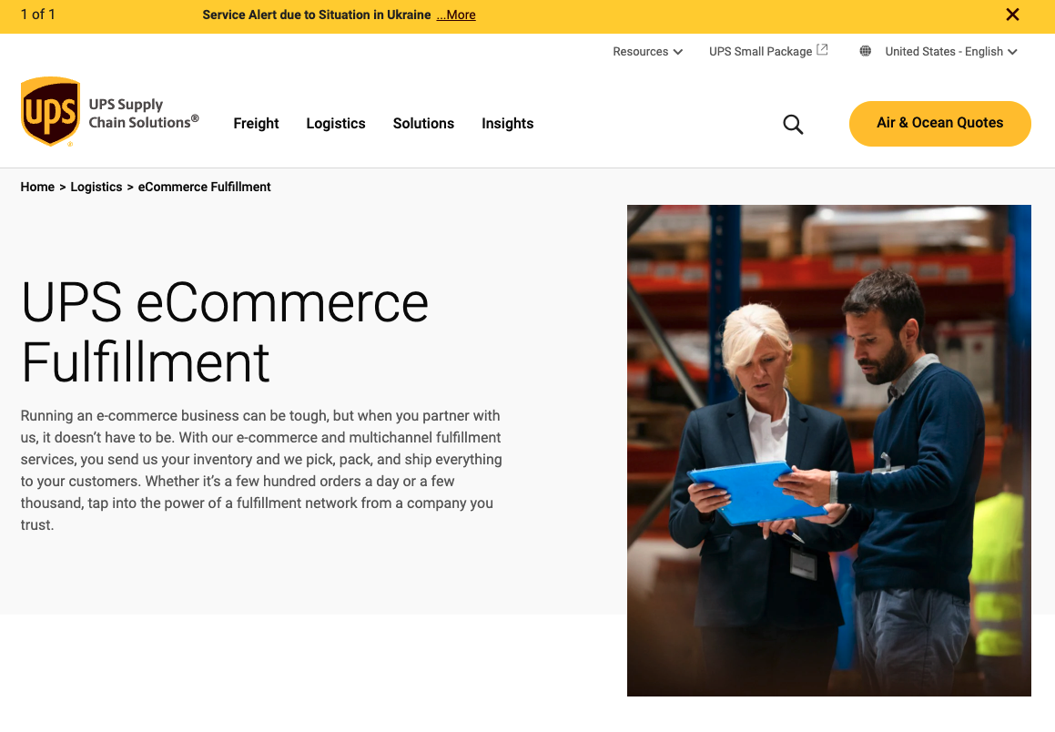 UPS ecommerce fulfillment