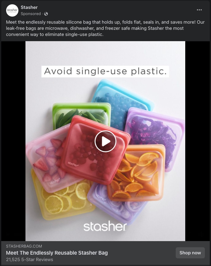 stasher video ad facebook