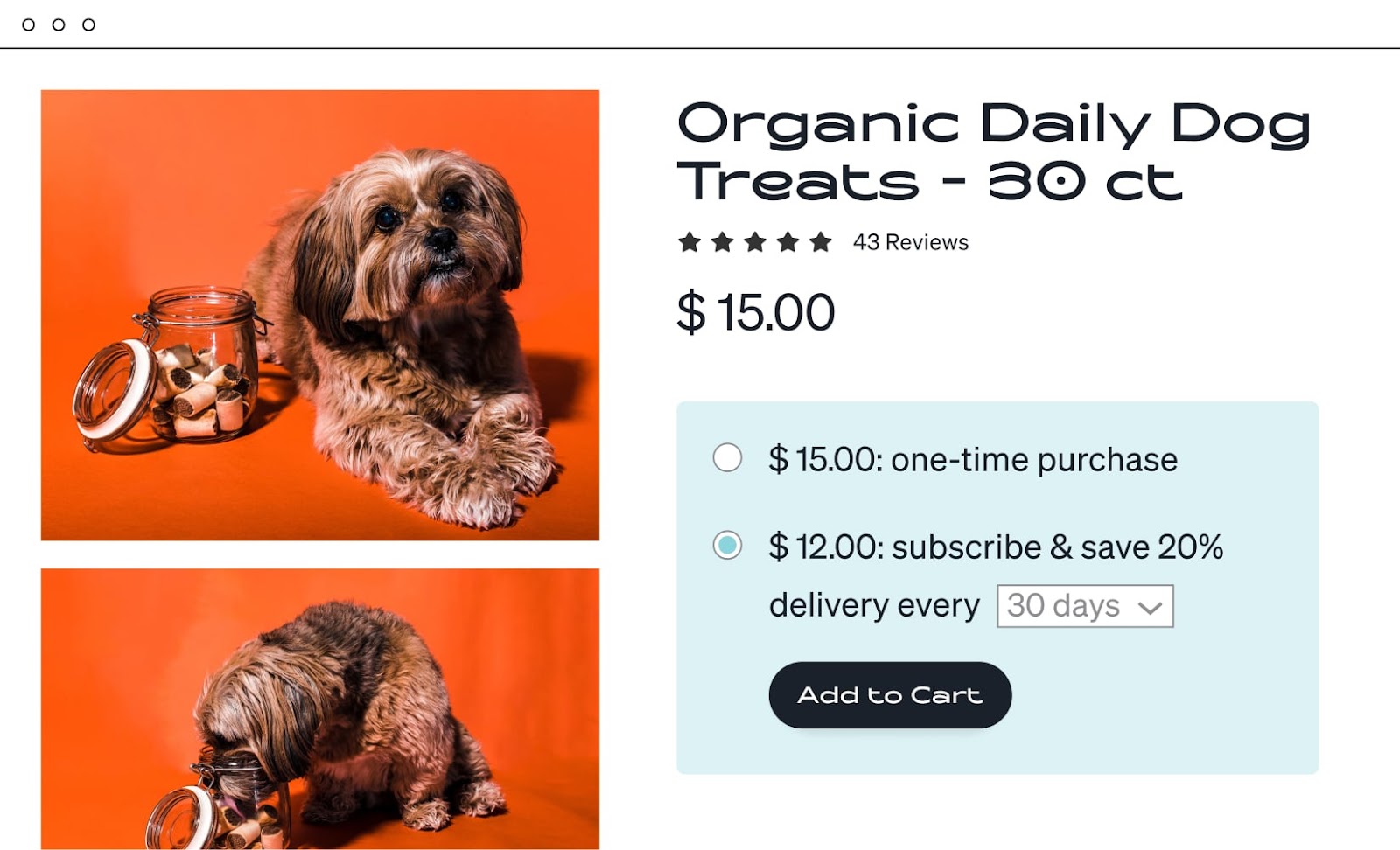 subscribe and save dog treats subscription program
