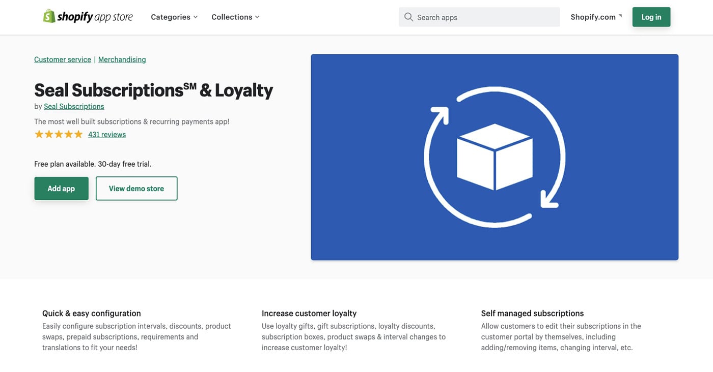 seal shopify subscription app