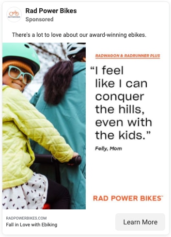 rad power bikes facebook ad hills