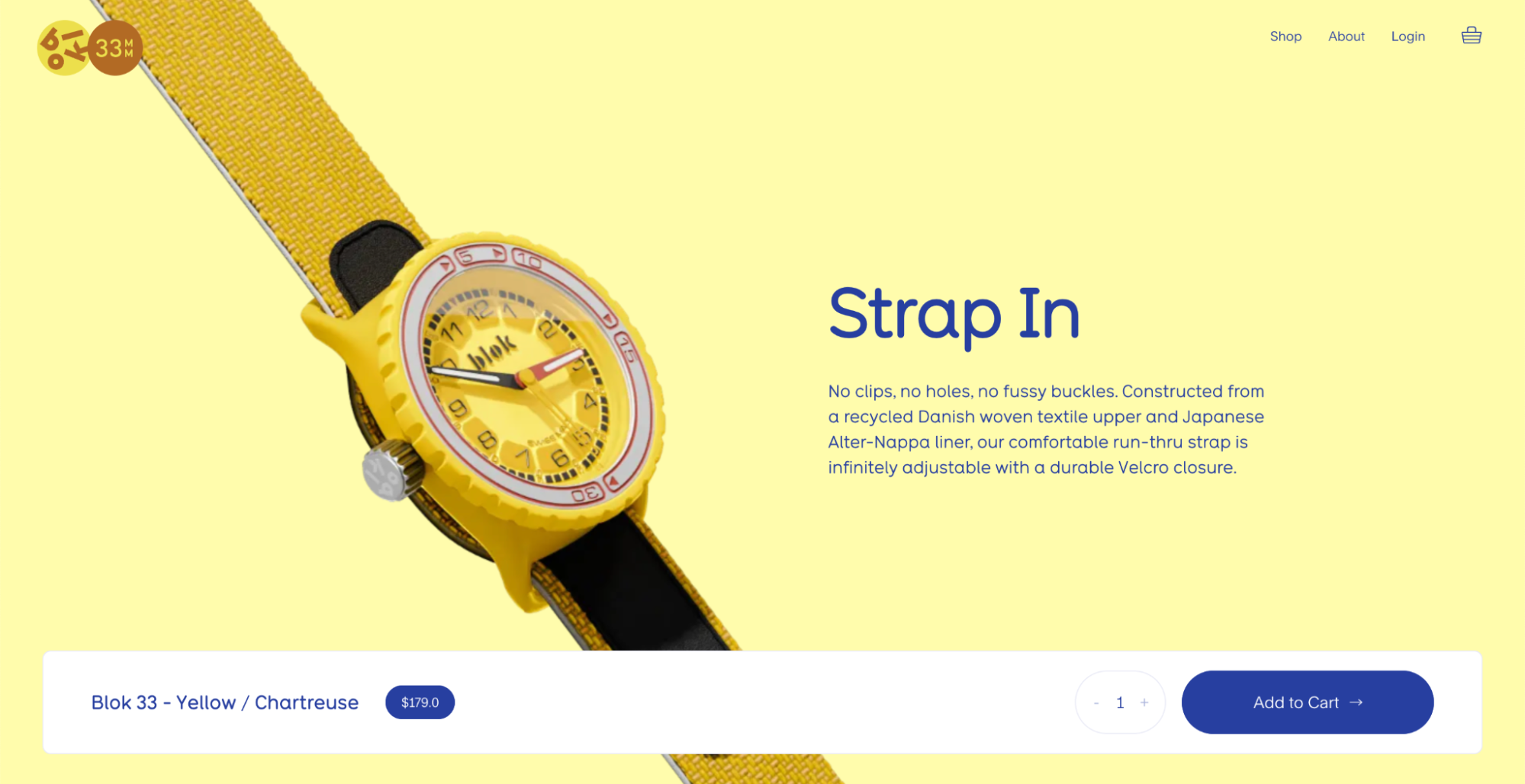 Blok Watches ecommerce experience