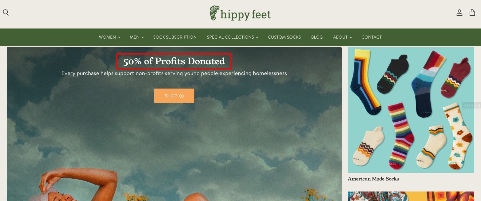 hippy feet cause based marketing donation