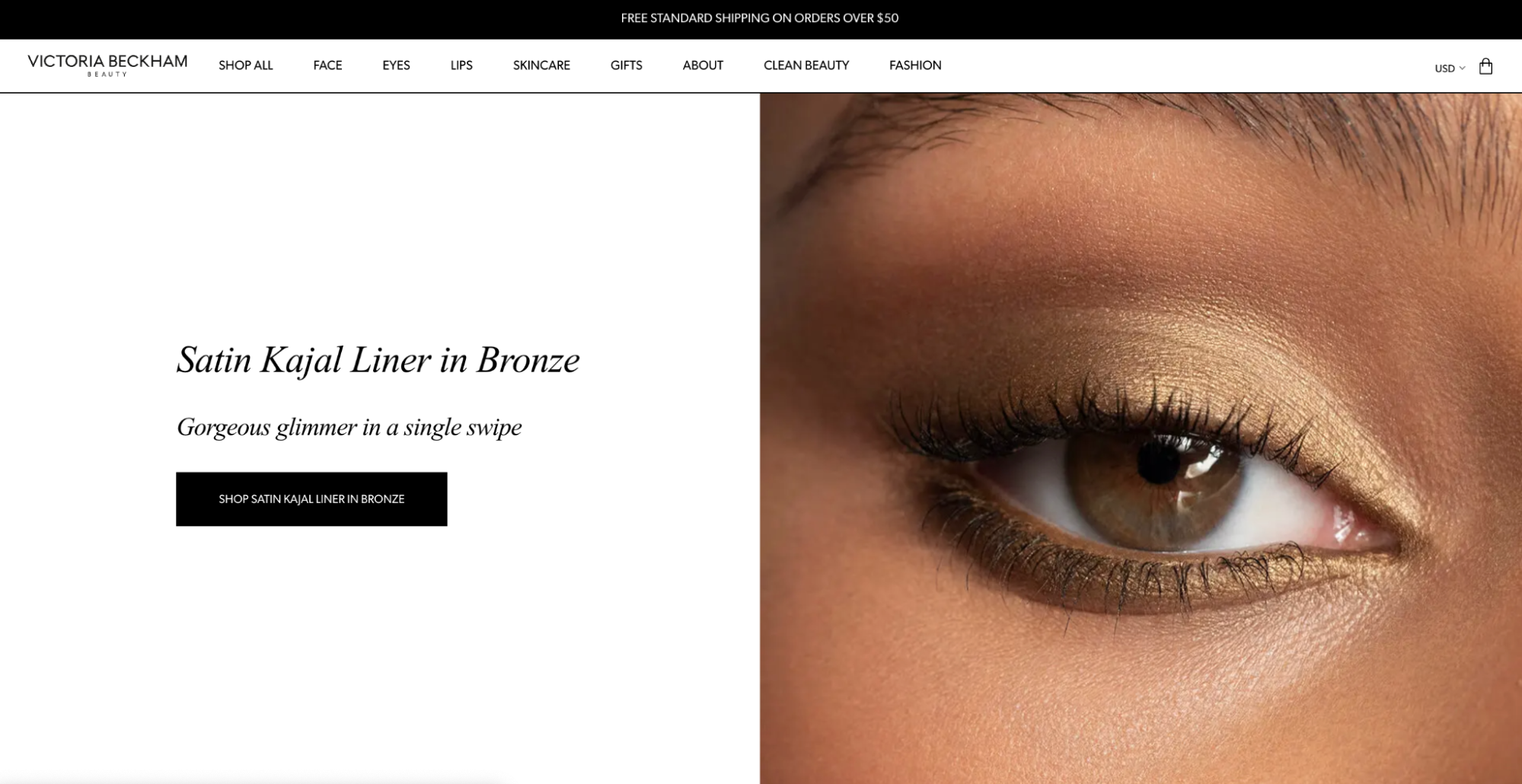 Victoria Beckham Beauty's headless commerce website