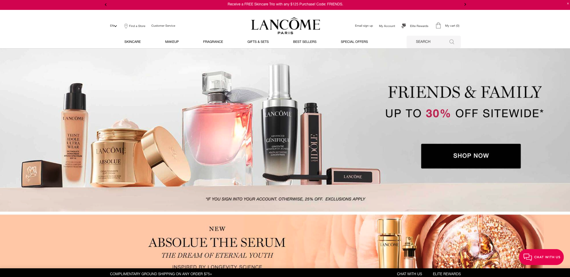 Lancôme's progressive web app