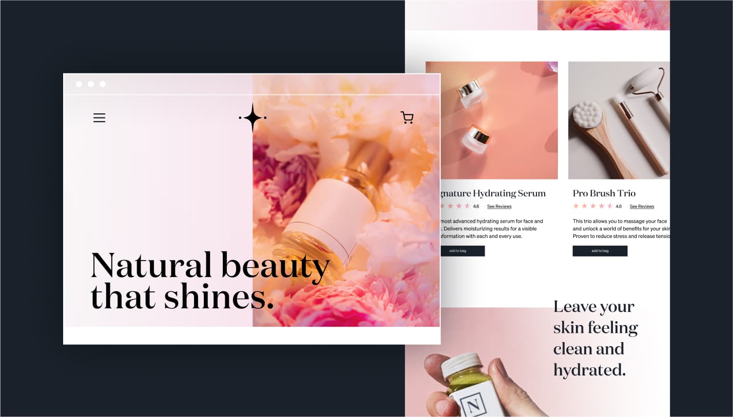 a headless beauty ecommerce website