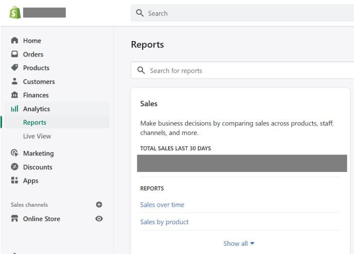 shopify dashboards sales reports