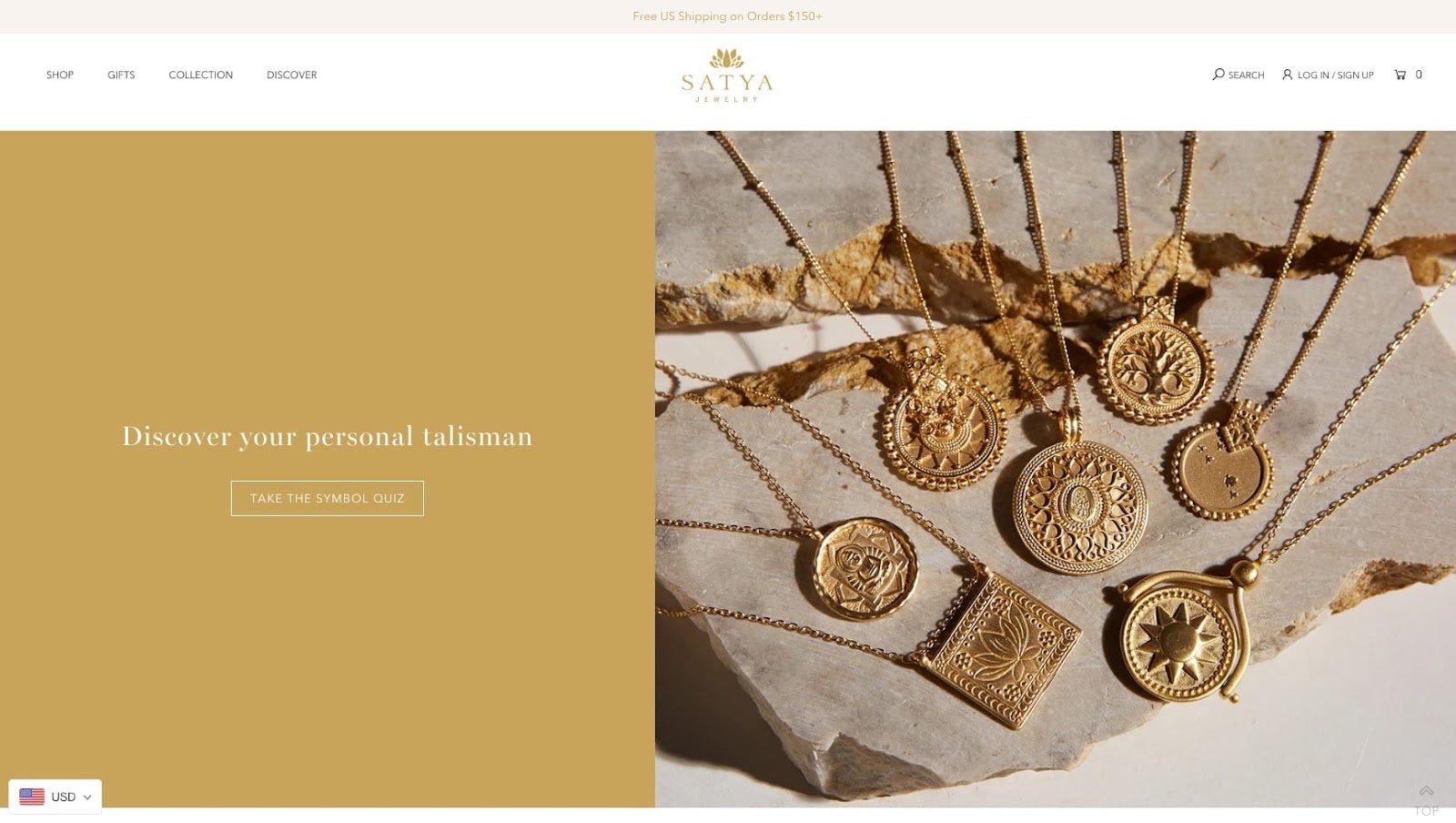 satya jewelry personal talisman homepage section