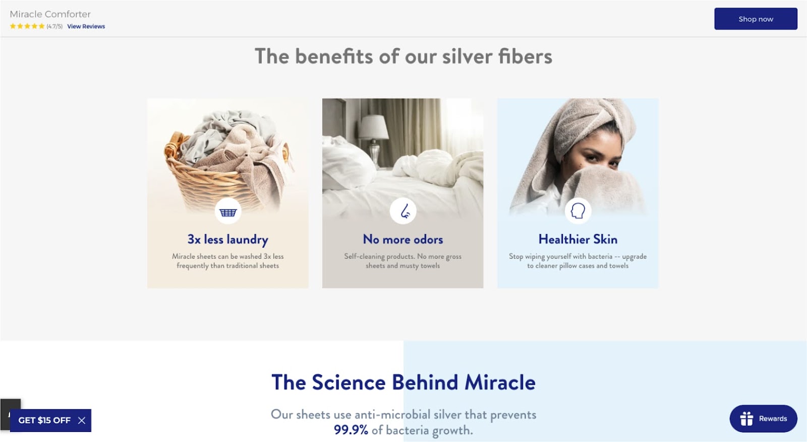 product description miracle bedding benefits section
