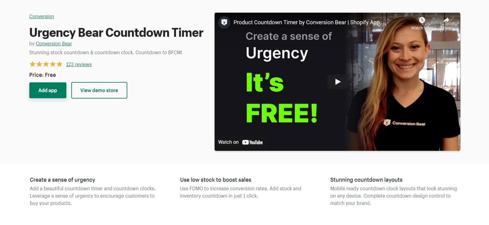 urgency bear shopify countdown timer app