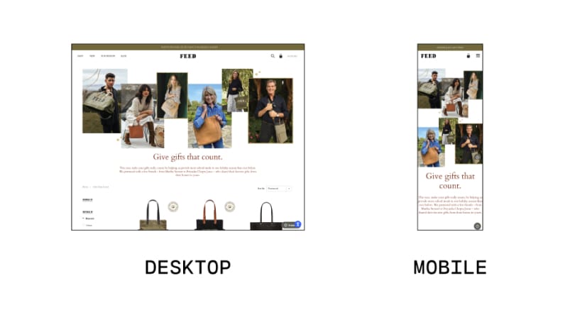 feed projects desktop vs mobile