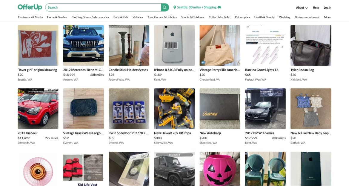 offerup local online selling site