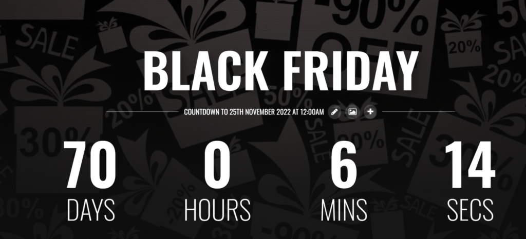 black friday countdown timer