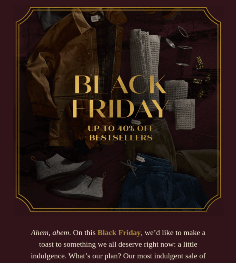 black friday sale email