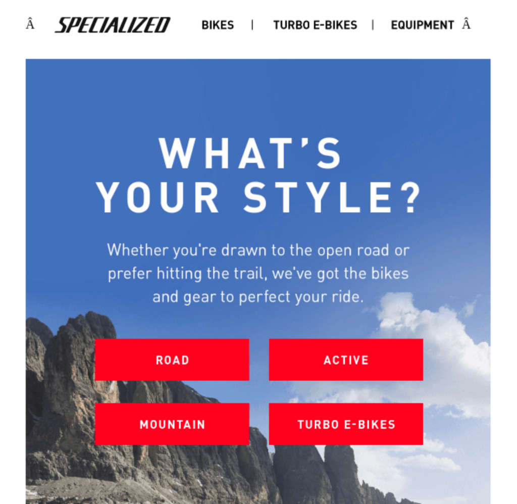 specialized email personalization