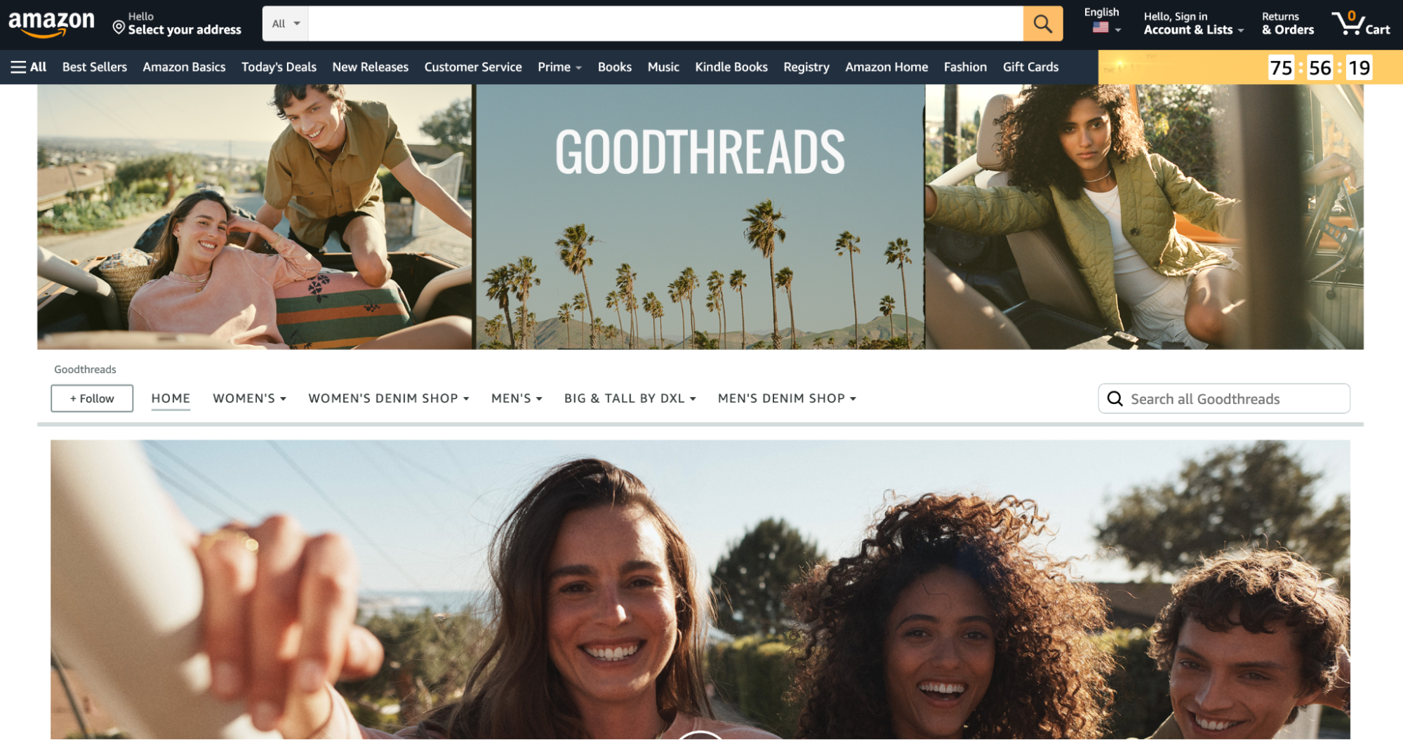 Amazon Goodthreads consumer packaged goods
